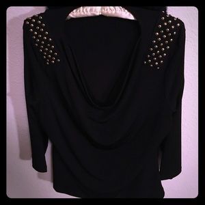 ❣️BLACK BLOUSE WITH GOLD RIVETS ❣️